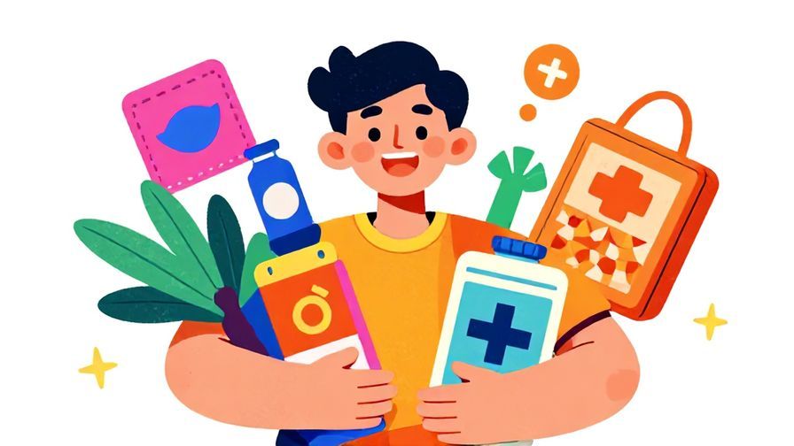 Illustration%20of%20a cheerful person%20holding%20multiple%20items%20with%20smiling%20expression%2C%20vibrant%20colors%2C%20illustrated%20style