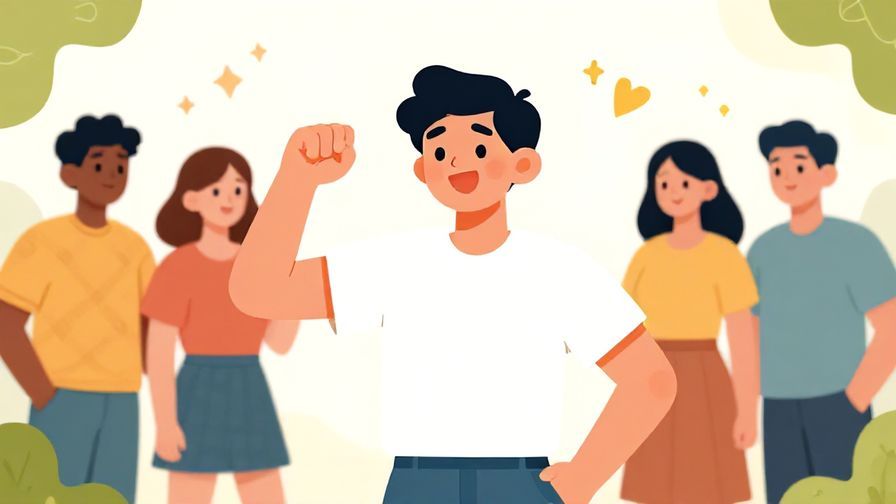 Illustration%20of%20a cheerful%20person%20gesturing%20to%20strike%20a%20pose%20before%20a%20photo%20with%20friends%2C%20bright%20and%20playful%20illustrated%20style