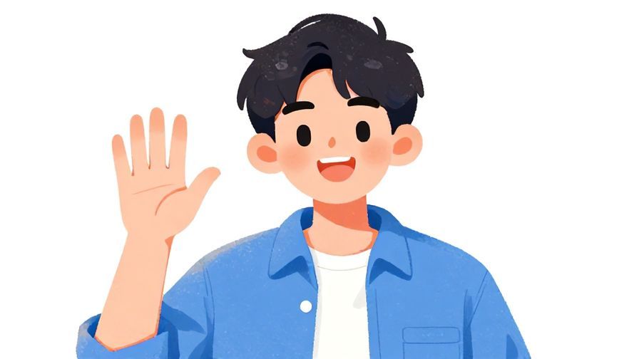 Illustration%20of%20a cheerful%20young%20person%20waving%20bye%20with%20a%20cute%20smile%20and%20bright%20background%2C%20illustrated%20style