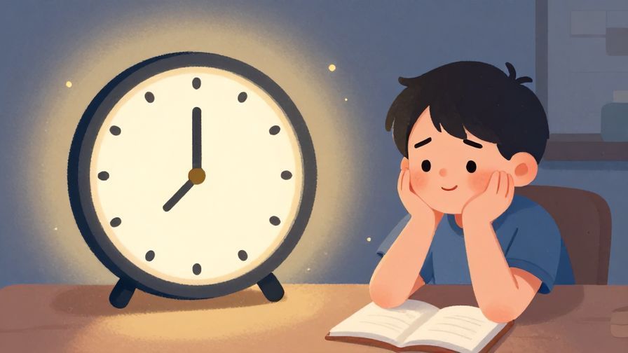 Illustration%20of%20a clock%20with%20soft%20light%20around%20it%2C%20and%20a%20character%20smiling%20with%20relief%20in%20a%20calm%20room%2C%20illustrated%20style