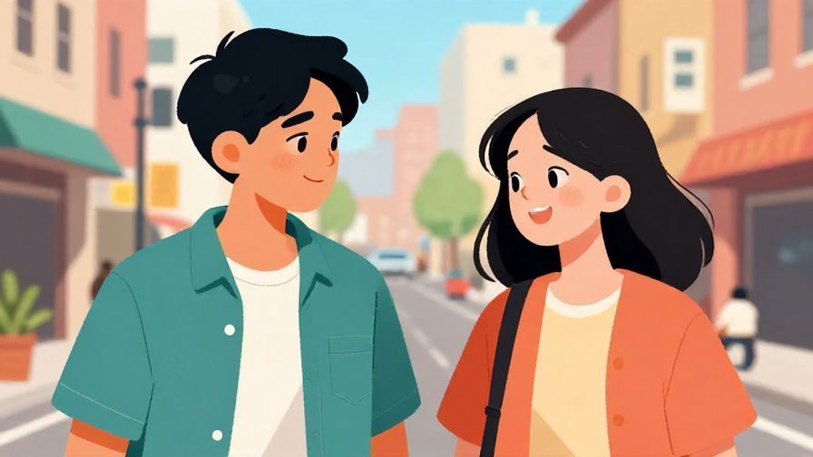 Illustration%20of%20a close friend teasing another with a mischievous smile%2C%20urban%20street%20background%2C%20bright%20colors%2C%20illustrated%20style