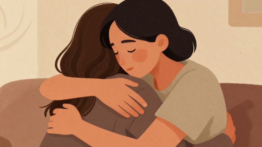 Illustration%20of%20a comforting scene%2C%20a%20person%20offering%20a%20warm%20embrace%2C%20soft%20lighting%2C%20illustrated%20style
