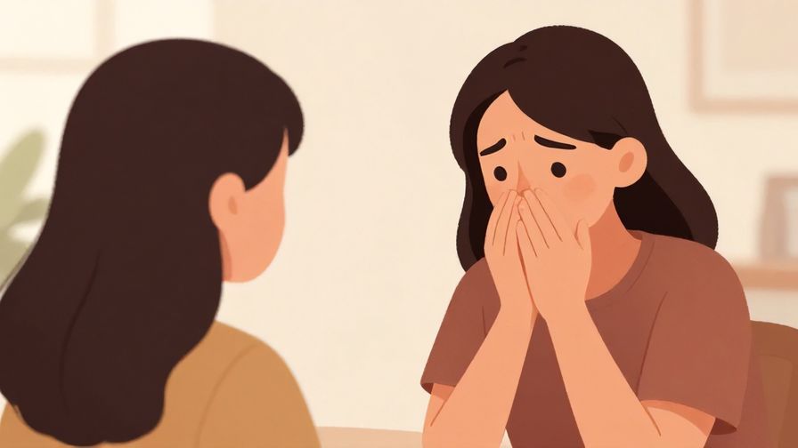 Illustration%20of%20a concerned person making a heartfelt plea to a friend, soft warm background