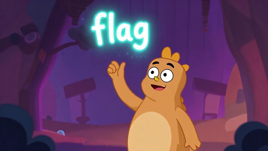 Illustration%20of%20a confident character saying something bold, with a glowing “flag” symbol floating above, fantasy style, colorful background
