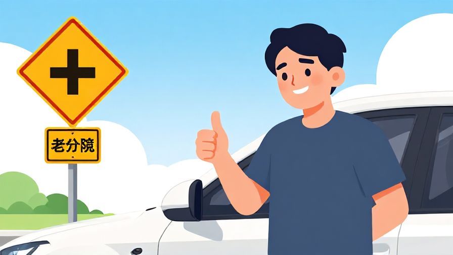 Illustration%20of%20a confident driver nodding with a thumbs-up, bright sunny day, road signs emphasizing safety