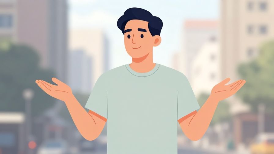 Illustration%20of%20a confident person gesturing with open hands, inviting trust, casual urban background