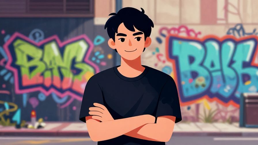Illustration%20of%20a confident person with a sly smile, crossing arms, urban backdrop with graffiti art