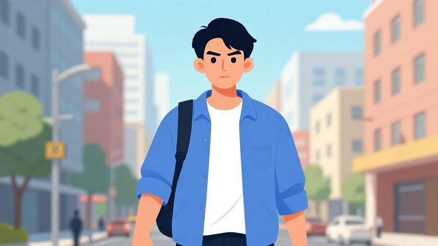 Illustration%20of%20a confident young person stepping forward with a determined expression, urban background