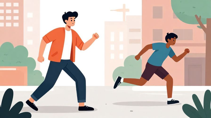 Illustration%20of%20a confident%20person%20ready%20to%20act%20versus%20someone%20turning%20to%20run%20away%2C%20casual%20urban%20setting%2C%20vibrant%20illustrated%20style