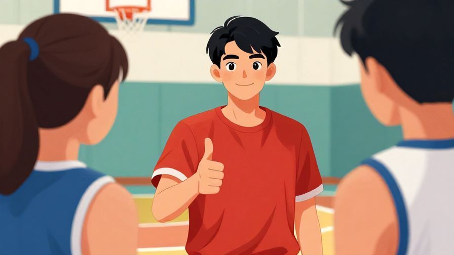 Illustration%20of%20a confident%20young%20man%20giving%20a%20thumbs-up%20to%20a%20friend%20in%20a%20sports%20setting%2C%20vibrant%20colors%2C%20illustrated%20style