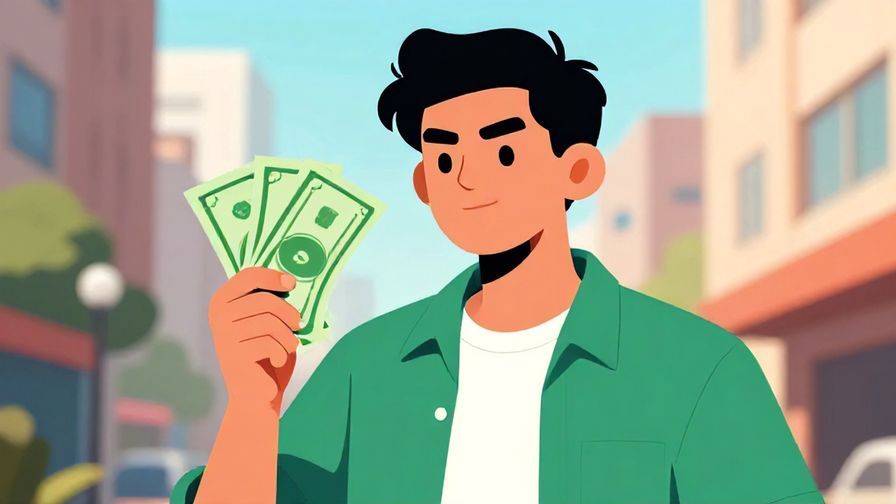 Illustration%20of%20a confident%20young%20man%20holding%20cash%20with%20a%20bold%20expression%20in%20an%20urban%20setting%2C%20vibrant%20colors%2C%20illustrated%20style