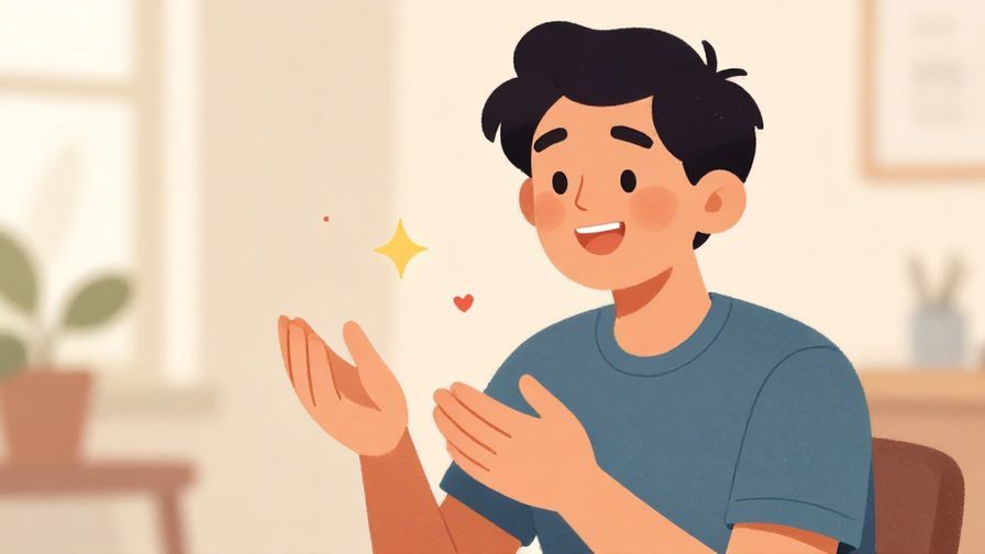 Illustration%20of%20a delighted person smiling after trying something new, holding the item carefully, soft background with warm tones, illustrated style