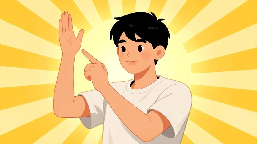 Illustration%20of%20a determined person rolling up sleeves, looking forward with confident smile, bright background with rising sun and lively colors