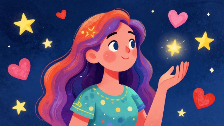 Illustration%20of%20a dreamy character imagining their perfect partner surrounded by stars and hearts, vibrant colors, illustrated style