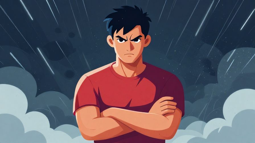 Illustration%20of%20a fierce%20person%20with%20arms%20crossed%20and%20determined%20gaze%20in%20a%20stormy%20background%2C%20symbolizing%20defiance%2C%20vibrant%20colors%2C%20illustrated%20style