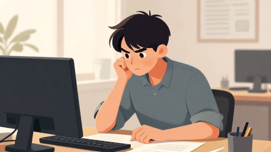 Illustration%20of%20a focused person concentrating on a task with a determined expression, indoor desk scene with soft lighting, illustrated style