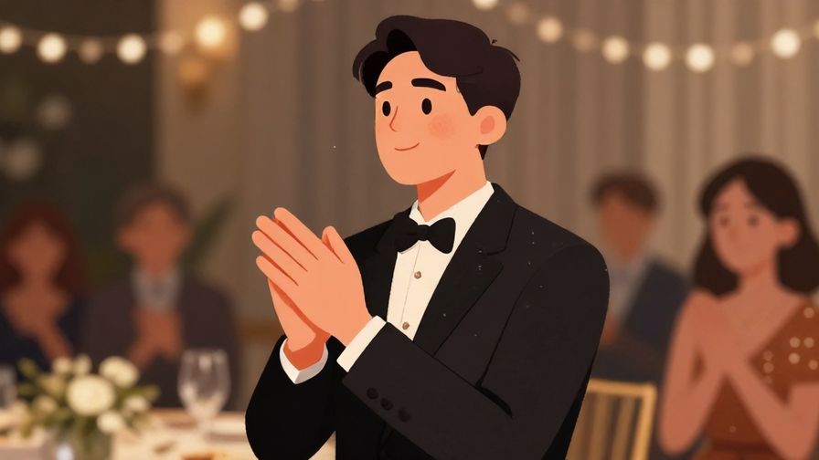 Illustration%20of%20a formal event%20with%20a%20person%20clapping%20gratefully%20with%20soft%20lighting%20and%20decorated%20background.