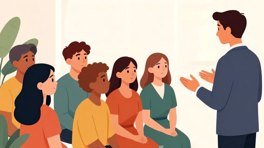 Illustration%20of%20a formal gathering%20where%20a%20speaker%20is%20expressing%20apology%20with%20calm%20faces%20listening%2C%20soft%20lighting%2C%20vibrant%20colors%2C%20illustrated%20style