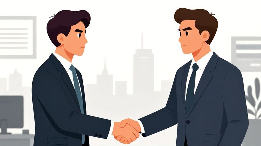 Illustration%20of%20a formal handshake between two businesspeople%20with determined expressions%2C%20office%20background%2C%20illustrated%20style