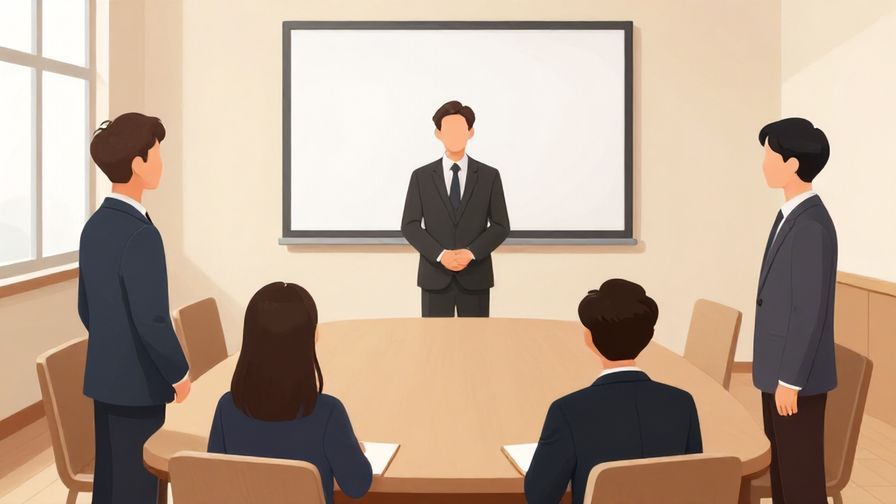 Illustration%20of%20a formal meeting room, a person politely standing up to leave, calm atmosphere