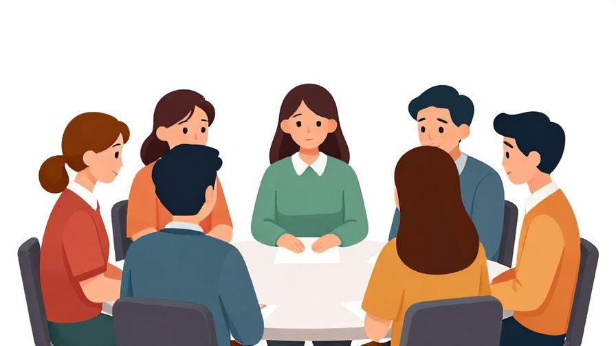 Illustration%20of%20a formal meeting with people nodding in agreement, symbolizing confirmation of expectations. Bright, clean colors, illustrated style