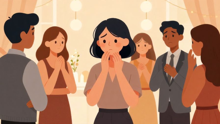 Illustration%20of%20a formal party%20where one person looks unhappy%20and others are disappointed%2C%20warm%20colors