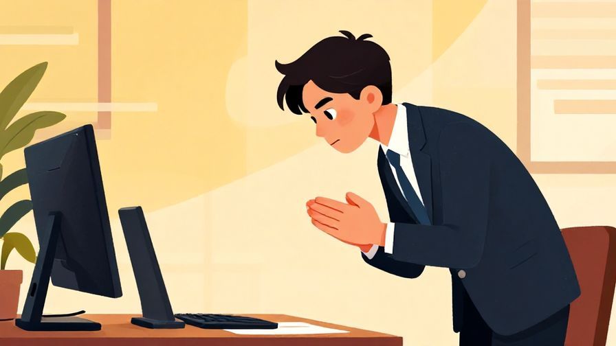 Illustration%20of%20a formal person bowing slightly while speaking seriously, elegant office background, vibrant colors, illustrated style