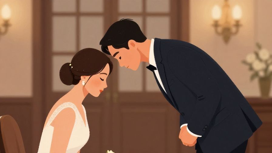 Illustration%20of%20a formal setting with a polite bowing gesture, soft evening lighting, refined atmosphere, elegant colors