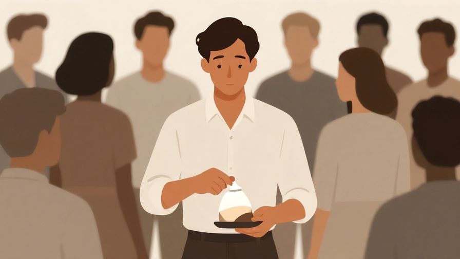 Illustration%20of%20a formal setting%20with%20a%20person%20carefully%20blending%20into%20a%20crowd%20wearing%20neutral%20colors%2C%20illustrated%20style