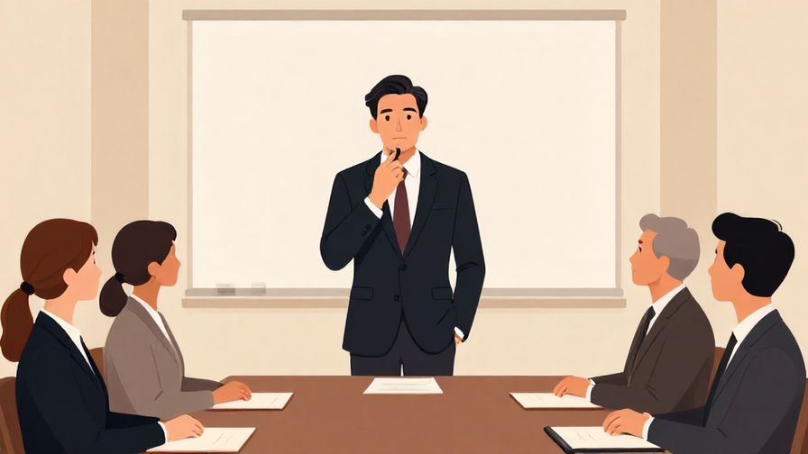 Illustration%20of%20a formal speaker making a thoughtful point with calm expression, elegant meeting room