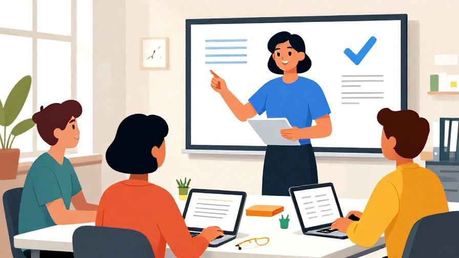 Illustration%20of%20a friendly team leader checking in with a group about readiness%2C%20bright%20office%20environment%2C%20vibrant%20colors%2C%20illustrated%20style