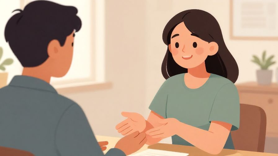 Illustration%20of%20a gentle person offering a reassuring smile and open gesture in a soft-lit room