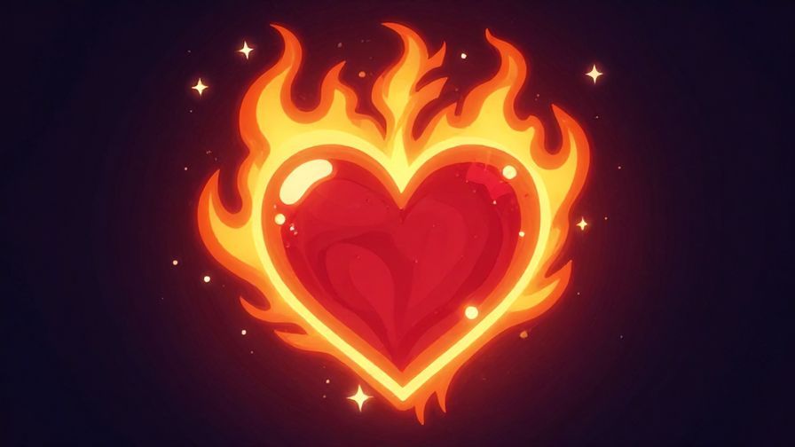 Illustration%20of%20a glowing heart surrounded by flames%2C%20vibrant%20colors%2C%20illustrated%20style