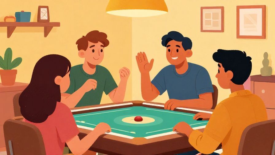 Illustration%20of%20a group of friends in a game room, one nudging another playfully, energetic and fun colors