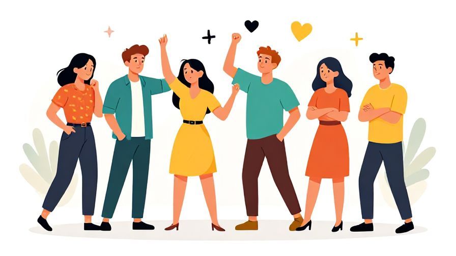 Illustration%20of%20a group%20having%20fun%20while%20one%20person%20looks%20bored%20or%20disruptive%2C%20bright%20colors%2C%20illustrated%20style