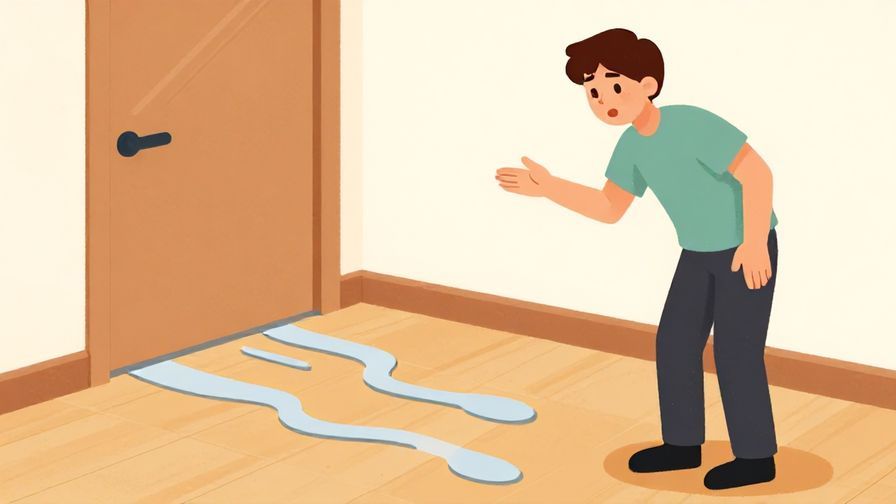 Illustration%20of%20a helpful person%20gesturing%20cautiously%20towards%20a%20slippery%20floor%2C%20warm%20colors%2C%20illustrated%20style