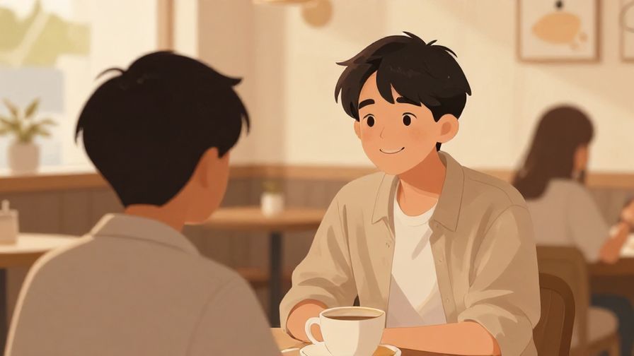 Illustration%20of%20a hopeful person%20looking%20at%20another%20with%20a%20slight%20smile%2C%20warm%20cafe%20interior%2C%20illustrated%20style