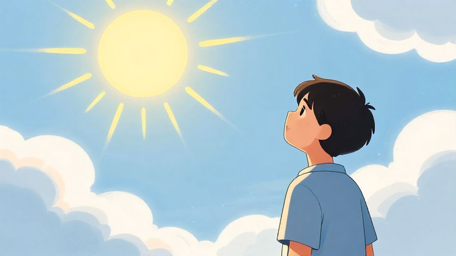 Illustration%20of%20a hopeful%20person%20looking%20towards%20a%20bright%20sky%20with%20sunrays%20breaking%20through%20clouds%2C%20optimistic%20and%20uplifting%20mood%2C%20illustrated%20style