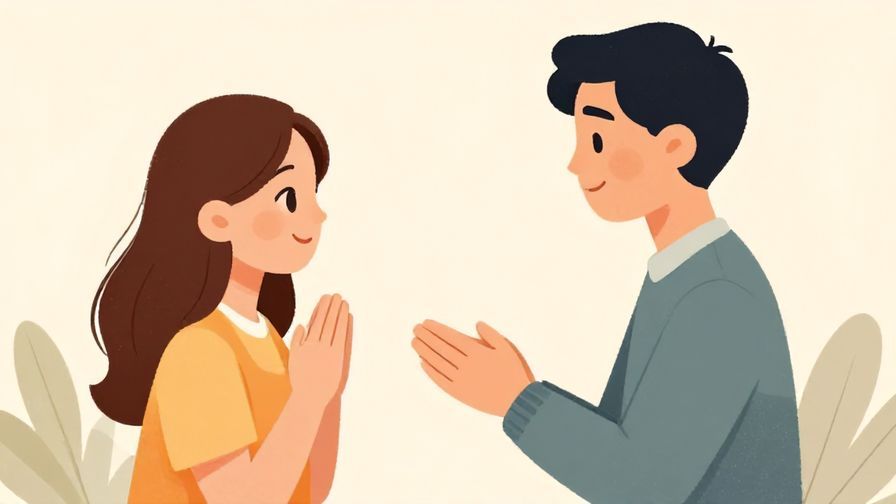 Illustration%20of%20a kind person gently requesting%2C smiling warmly%2C soft pastel background%2C illustrated style