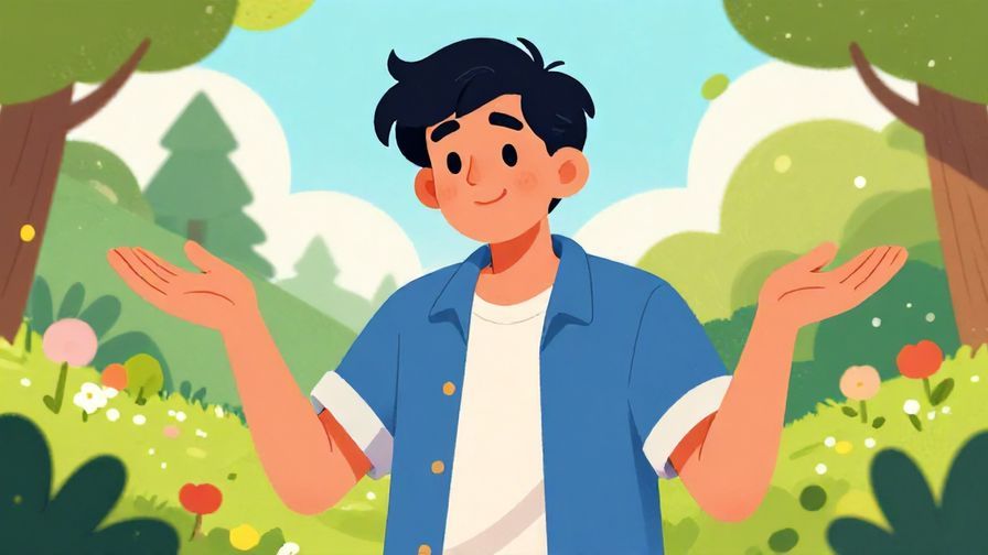 Illustration%20of%20a laid-back person shrugging with a smile%2c casual outdoor setting%2c vibrant colors%2c illustrated style