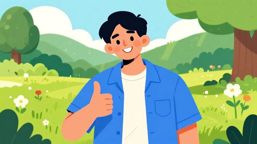 Illustration%20of%20a laid-back person smiling and giving a casual thumbs-up%2C%20park%20background%2C%20vibrant%20colors%2C%20illustrated%20style