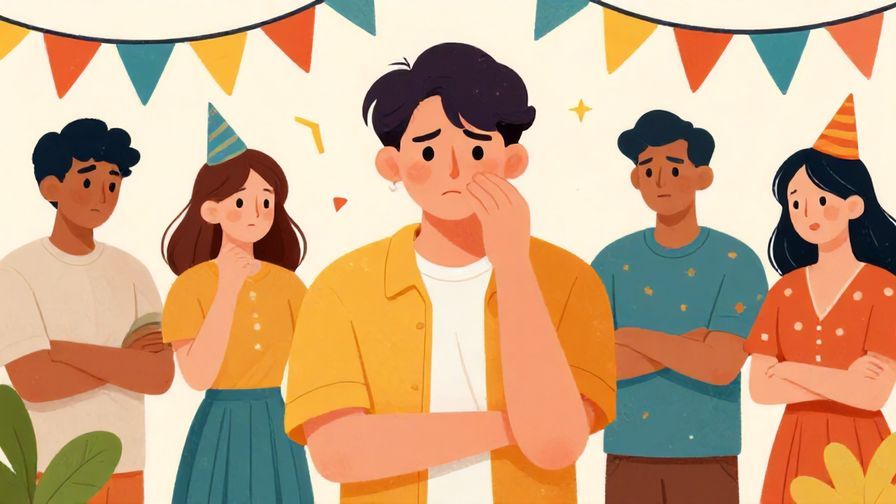 Illustration%20of%20a lively party%20with%20one%20person%20looking%20guilty%20while%20others%20look%20disappointed%2C%20bright%20colors%2C%20illustrated%20style