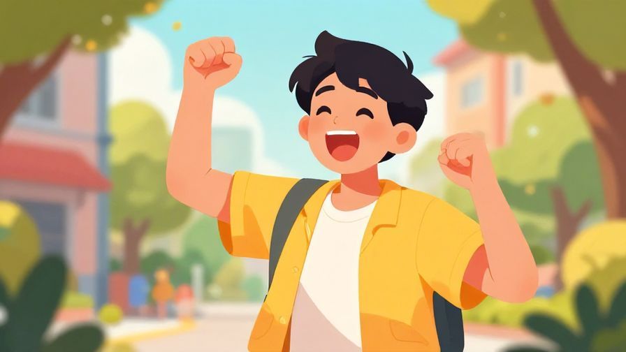 Illustration%20of%20a lively young person shouting encouragement with fists pumped in a vibrant outdoor setting