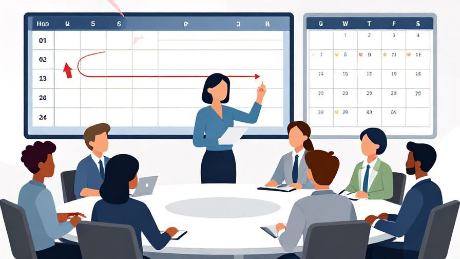 Illustration%20of%20a manager scheduling break times for a team in a conference room, using charts and calendars, illustrated style