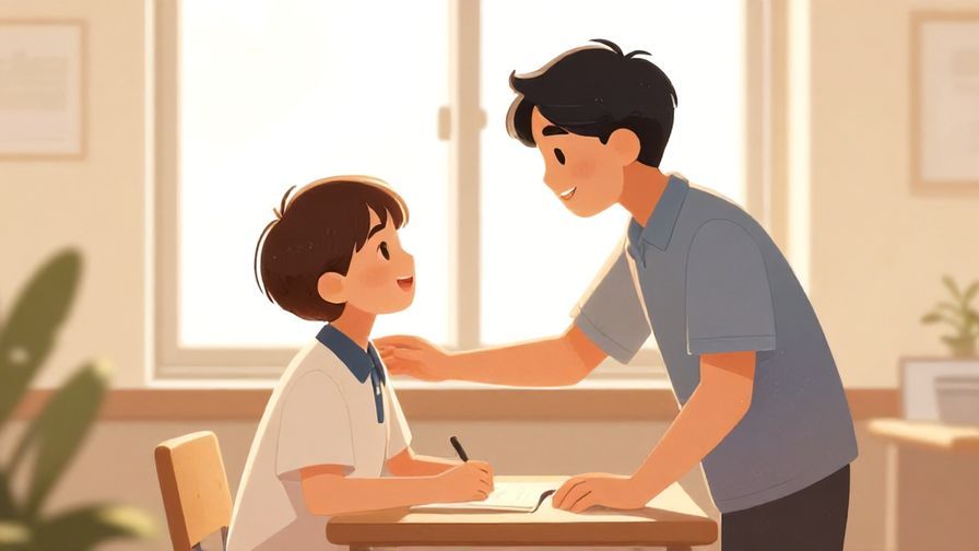 Illustration%20of%20a mentor encouraging a young person, warm sunlight through windows, nurturing atmosphere