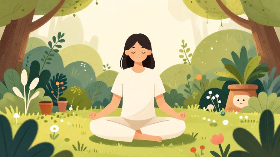 Illustration%20of%20a peaceful person meditating in a garden, soft natural light, symbolizing inner peace, illustrated style