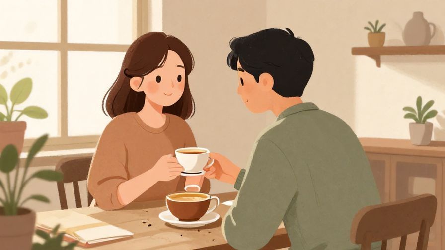 Illustration%20of%20a person asking politely with a gentle smile in a quiet tea room, soft natural lighting, illustrated style