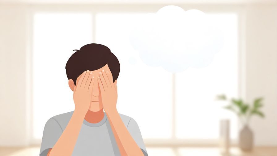 Illustration%20of%20a person closing their eyes and a fading thought bubble disappearing in a bright room