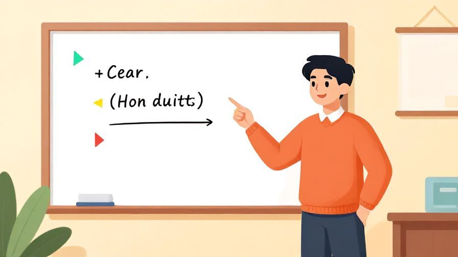 Illustration%20of%20a person confidently pointing to a clear explanation on a whiteboard, bright classroom setting, vibrant colors