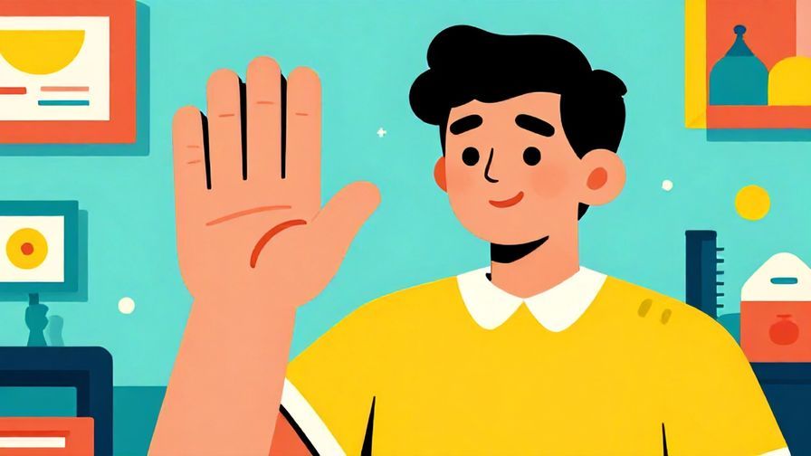 Illustration%20of%20a person demonstrating a hand gesture showing “this way” with a friendly smile, vibrant colors, detailed background, illustrated style